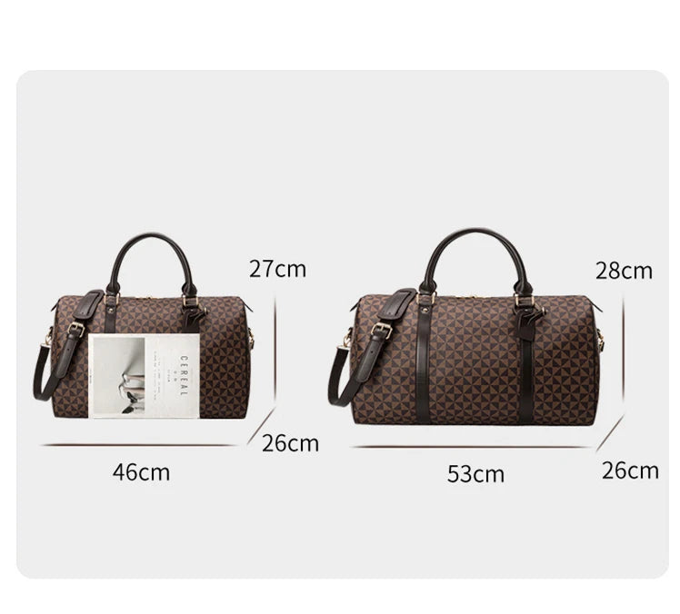 2024 Fashion Waterproof Pu Fitness Handbag For Men Leather Shoulder Bag Business Large Travel Duffle Luggage Bag For Male