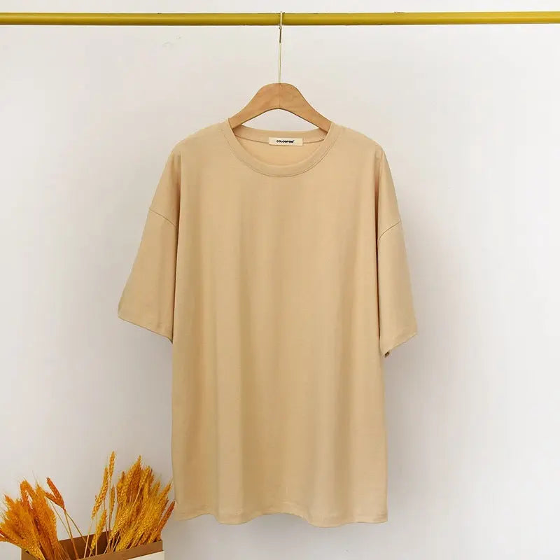 Modal Thin Ladies Loose Solid Color Casual Top - FARAH STORE